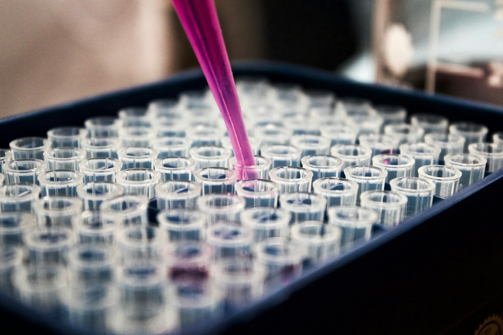A Goffin specialist at work in the laboratory