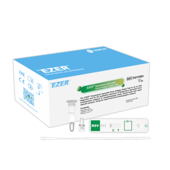 EZER™ RSV Rapid Test device showing antigen detection from nasopharyngeal sample