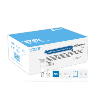 EZER™ Adenovirus Rapid Test device detecting adenovirus antigen in respiratory samples