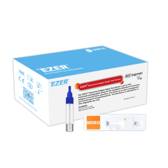 EZER™ Norovirus Antigen Rapid Test device detecting Norovirus in stool samples