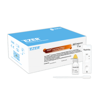 EZER™ Syphilis Rapid Test detecting Treponema pallidum antibodies in human blood sample